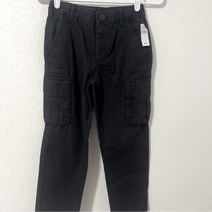 Gap Kids Boys Size 7 Black Built-In Flex Cargo Pants NWT Adjustable Waist